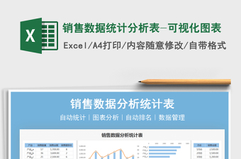 2024销售数据统计分析表-可视化图表exce表格