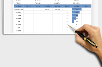 2024新产品开发进度跟踪表excel表格