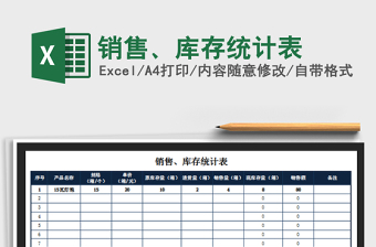 2025销售库存excel表格大全