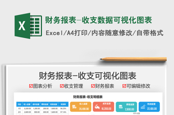 2024财务报表-收支数据可视化图表exce表格