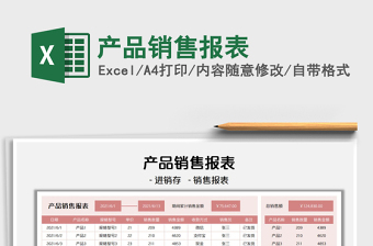 2025产品销售报表免费下载