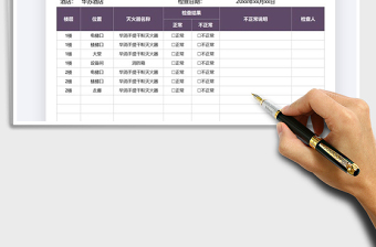 2025酒店管理灭火器安全检查表免费下载
