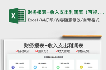 2025财务报表-收入支出利润表（可视化图表）免费下载