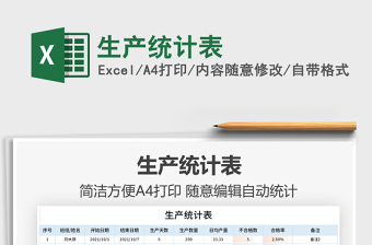 2025生产统计表免费下载