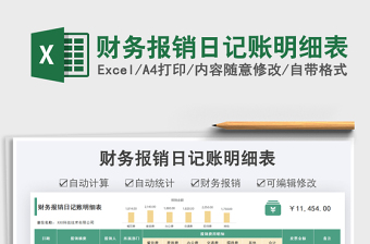 2025财务报销日记账明细表免费下载