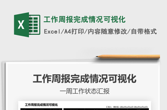 2024工作周报完成情况可视化exce表格