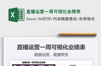 2025直播运营一周可视化业绩表免费下载