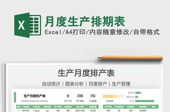 2025月度生产排期表免费下载