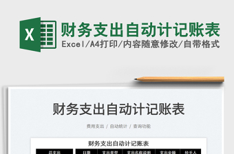 2025财务支出自动计记账表免费下载