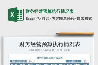 2025财务经营预算执行情况表免费下载
