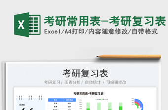 2025考研常用表-考研复习表免费下载