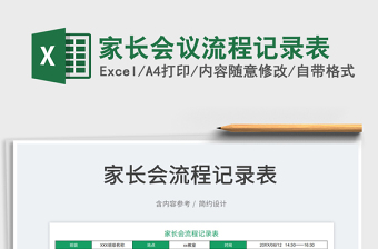 2025家长会议流程记录表免费下载