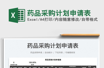 2025药品采购计划申请表免费下载