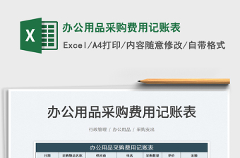 2025办公用品采购费用记账表免费下载