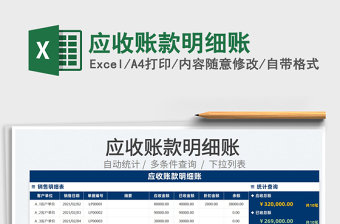 2024应收账款明细账exce表格