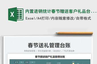 2025内置进销统计春节赠送客户礼品台账免费下载