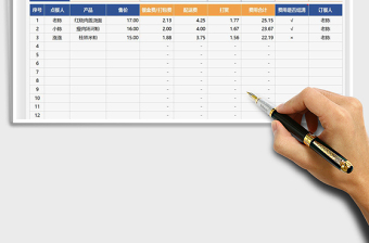 2025外卖费分摊表-自动计算免费下载