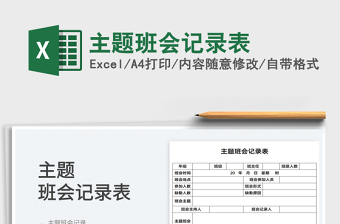 2025主题班会记录表免费下载