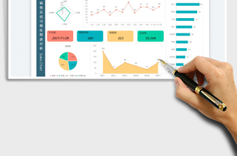 2024销售总结报表可视化图表excel表格