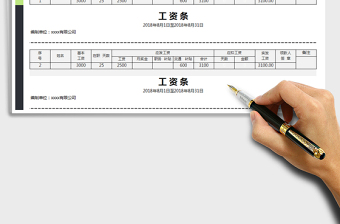 2024工资条excel表格