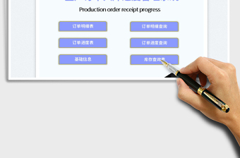 2024生产订单入库进度管理系统exce表格