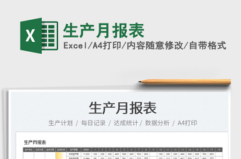 2025生产月报excel表格大全