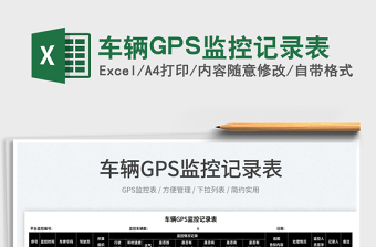 2025车辆GPS监控记录表免费下载