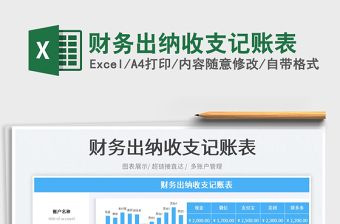 2025财务出纳收支记账表免费下载