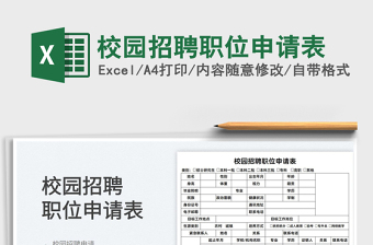 2025校园招聘职位申请表免费下载