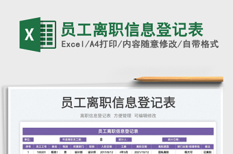 2025员工离职信息登记表免费下载