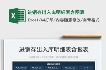 2025进销存出入库明细表含图表免费下载