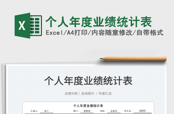 2025个人年度业绩统计表免费下载