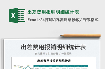 2025出差费用报销明细统计表免费下载