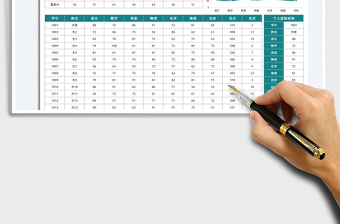 2025期末考试成绩表（带分析图表）免费下载