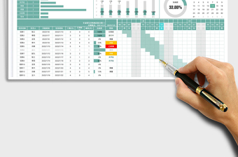 2024工作计划排期-甘特图excel表格