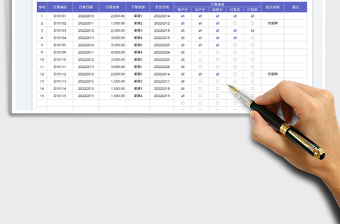 2025生产订单完成进度表免费下载