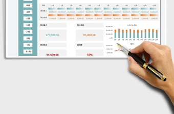 2024财务收支管理系统（全年记账）exce表格