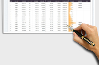 2025项目工程收款进度管理表免费下载