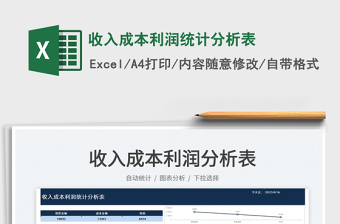 2025收入成本利润统计分析表免费下载