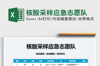2025核酸采样应急志愿队免费下载
