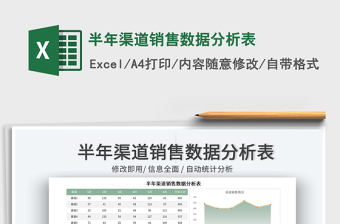 2025半年渠道销售数据分析表免费下载