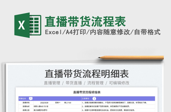 2025直播带货流程表免费下载