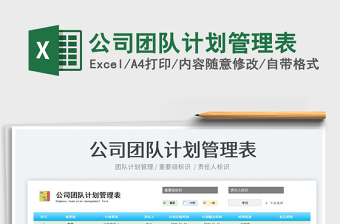 2025公司团队计划管理表免费下载