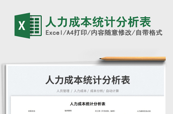 2025人力成本统计分析表免费下载