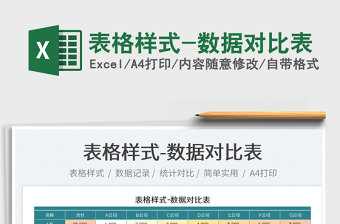 2025表格样式-数据对比表免费下载