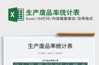 2025生产废品率统计表免费下载