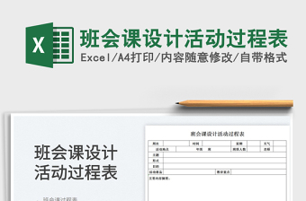 2025班会课设计活动过程表免费下载