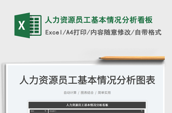 2024人力资源员工基本情况分析看板exce表格