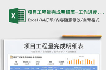 项目工程量完成明细表-工作进度表