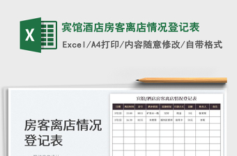 2025宾馆酒店房客离店情况登记表免费下载